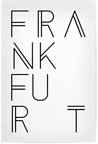 artboxONE Poster 75x50 cm Frankfurt Typografie Typobild Frankfurt hochwertiger Design Kunstdruck - Bild Frankfurt