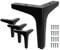 Cjueiom 17cm / 7 Inch Furniture Legs, Black Metal Triangle Feet for Sofa, Couch, Table, Cabinet, Ottoman, Modern Replacement Legs, 4Pcs