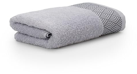 MÖVE for Frottana Geometry Handtuch 50 x 100 cm aus 100% Baumwolle, Silver