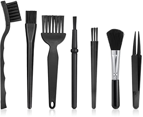 Pinceau Antistatique Brosse de Nettoyage Ordinateur Pinceaux de Dépoussiérage Kit de Brosses pour Clavier Ordinateur 7 Pièces