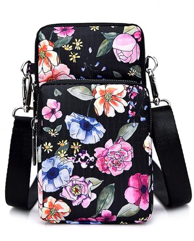 YAMEIZE Handy Umhängetasche Damen Kleine Geldbörse-Handytasche Kartenfächer Brieftasche Schultertasche