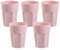 Engelland - 5 x Plastikbecher, Trinkbecher, Rosa, Pastellfarben, 400 ml, Eichstrich, bruchfest, stapelbar, Mehrweg, Kunststoff, wiederverwendbar, Party-Becher, Trink-Glas