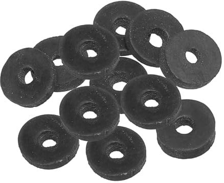PATIKIL M4 Rubber Flat Washer, 12 Pack 4mm ID 13mm OD 3mm Thick Sealing Spacer Gasket Ring for Faucet Pipe Water Hose Fastener Bolt, Black