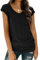 Zeagoo Basic Ladies Tops Casual V Neck Short Sleeve T-Shirt for Women UK Classic Tunic Tee Shirt with Pocket Women's Fashion T Shirt Black L