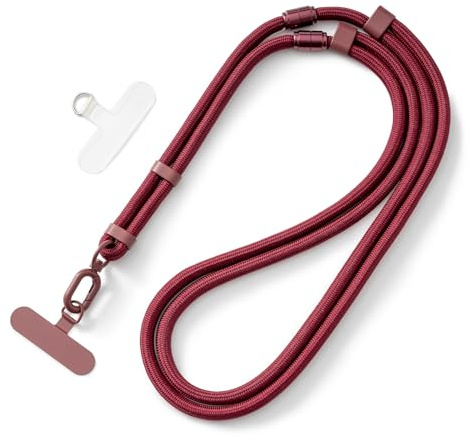 Cordino per cellulare da collo 3 in 1 Cordini e Cinturini da Polso | Laccio per cellulare da collo regolabile da 17 a 80 cm, compatibile con la maggior parte delle custodie rigide
