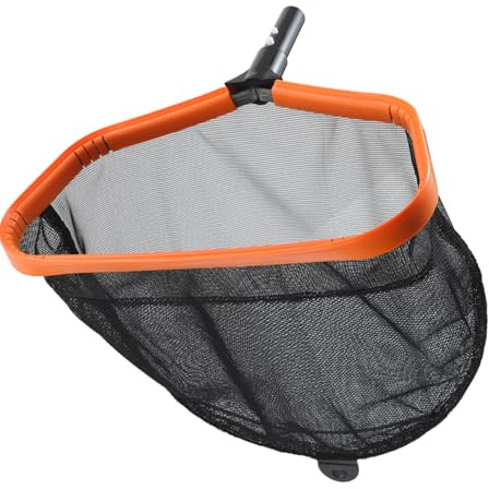 BCIOUS Aluminium-Rahmen-Pool-Skimmer-Netz, einfache Verbindung, doppellagiges Netz, effizientes Reinigungswerkzeug, Aluminiumrahmen-Skimmer zur Reinigung
