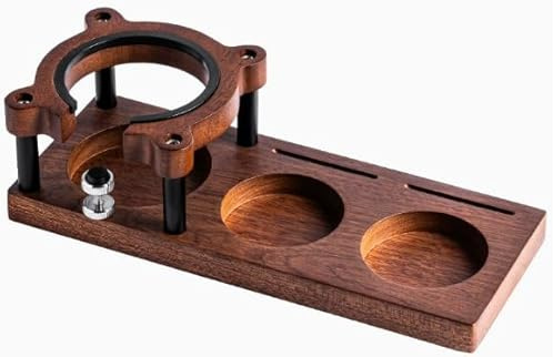 FARYODI Kaffee-Holztamper 51 mm-58 mm, Kaffee-Basis Aufbewahrungsstation,Tamper-Plattform mit Griffhalterung für Espressomaschine, Kaffeezubehör