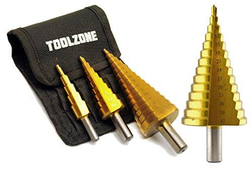 4-42mm Step Cone Drill 14 Steps Hole Cutter HSS 4341 Titanium Finish Reamer 4pk