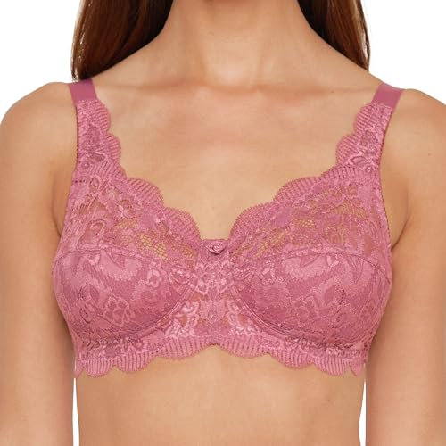 Susa Soutien-Gorge sans Armatures en Dentelle élastique pour Femme Latina, Rose (Prune 118), 120F