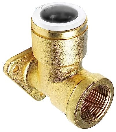15mm x 1/2 SPEEDFIT Brass Backplate Elbow - Bag of 2