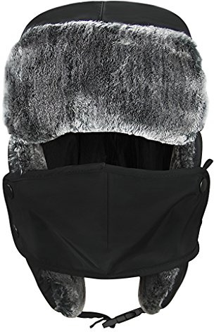 YJZQ Chapka Montagne Enfant Bonnet Hiver de Russie Chapeaux Imperméable Enfants Cagoule Chaude Couvre Visage pour Cyclistes Ski Randonnée Montagne Anti Vent Neige Froid