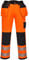 Portwest T501 Mens PW3 Hi Vis Work Trousers - Holster Pocket Workwear Safety Construction Trousers Orange/Black, 44