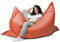sunnypillow XL Sitzsack, Riesensitzsack Outdoor & Indoor 100 x 150 cm mit 140L Styropor Füllung Sessel für Kinder & Erwachsene Sitzkissen Sofa Beanbag viele Farben und Größen zur Auswahl Orange