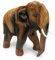 Figura de elefante caminando de madera tallada, madera, marrón, Large 22cm