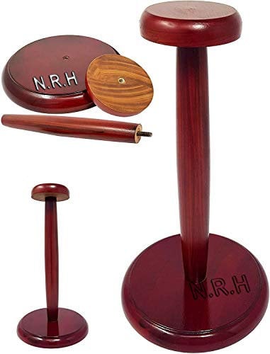 Medieval Wooden Armor Helmet Stand Brown Color