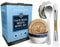 Bare Essentials Living - Clay Face Mask Mixing Bowl Set, Skin Care Kit Facial Bowls with Bamboo Lid, Face Mask Spoon, & Dual Sided Face Mask Brush Applicator for DIY Facials & Hair Mask (Blue Floral)