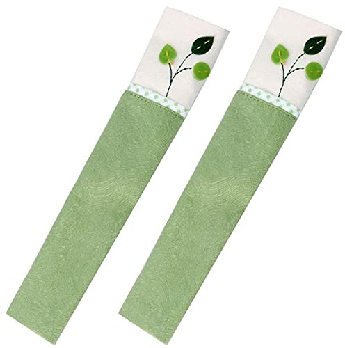Fridge Door Handles Cotton Door Handle Covers Refrigerator Doorknob Cover Practical Double-Door Fridge Gloves Home Kitchen Tools （1 Pair ） (Color : Light Green)