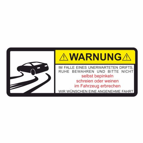 tradercat Auto Aufkleber Berühren Zahnausfall Tuning Sticker für alle Oberflächen -15x5cm - Fenster, Seitenspiegel, Heckscheibe, Motorhaube, Fahrzeug – Digitaldruck