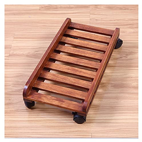 Soporte para CPU Madera ordenador personal Soporte de suelo de torre, ventilado ordenador personal Carrier de host, universal ordenador personal Carro del titular con ruedas de 4 ruedas, debajo del es
