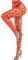RSLOVE Bas résille Rhinestone Collants Sexy Femmes Résille Strass Paillettes Pantalons Rouge Taille Unique