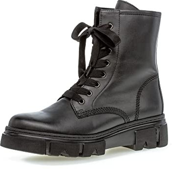 Gabor Damen Combat Boots, Frauen Stiefeletten,Wechselfußbett,Best Fitting,uebergangsschuhe,uebergangsstiefel,Winterschuhe,schwarz,39 EU / 6 UK
