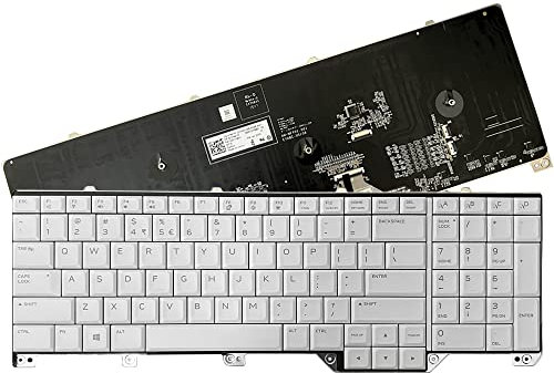 Zahara Italienische Tastatur für Dell Alienware 17 R5 Area 51M 07NF7F RGB PK132F11B01 NSK-EYBB (weiß)
