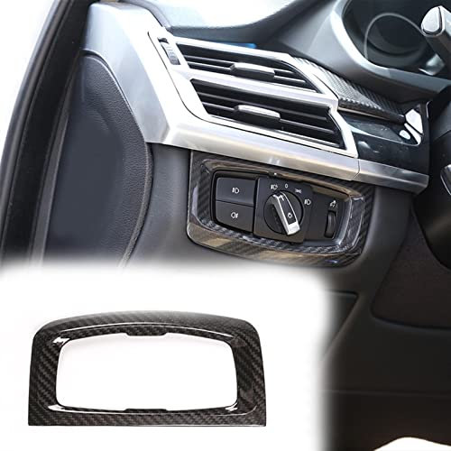 McKona Für BMW X5 F15 2014-2018 Autozubehör Real Carbon Fiber Auto Scheinwerfer Lampenschalter Dekoration Rahmenverkleidung
