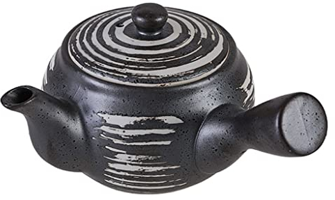 Aolity Set da tè da Viaggio Teiera Kyusu Tea Maker con infusore per tè Sfuso Teiera Giapponese in Ceramica con Manico Laterale 11,8 oz Tea Pot