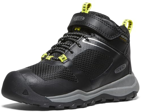 KEEN Wanduro Low Waterproof Wanderstiefel, Black/Silver, 35 EU