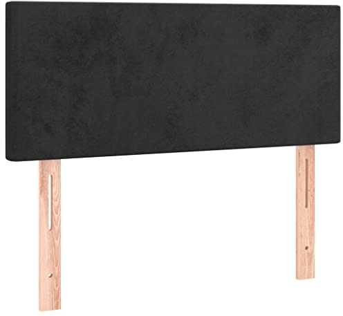 vidaXL Kopfteil Betthaupt Polsterkopfteil Bettkopfteil für Bett Bettgestell Bettrahmen Schlafzimmer Bettzubehör Schwarz 80x5x78/88cm Samt