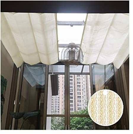 Pergola con Tetto Retrattile, Copertura per Ombra per pergolato, tettoia in Filo Scorrevole a Forma di U Retrattile Esterna, Blocco Raggi UV Tende da Sole a for