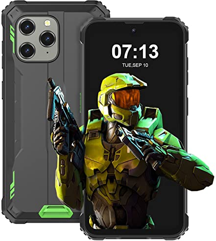 Blackview Téléphone Portable Incassable 2023, BV5300 Smartphone Incassable Android 12, 7GO +32Go/TF-1To, 6580mAh, Écran 6,1 HD+, 13MP Caméra,IP68/IP69K Antichoc Étanche,Dual SIM/Face ID/OTG/GPS