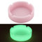 Fluoreszierender Silikon-Aschenbecher - Leuchtend im Dunkeln, Rund, Hitzebeständig, Rosa