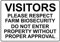 Warnschild Wanddekoration Besucher Respekt Bauernhof Biosicherheit Warnung Vorsicht Hinweis lichtbeständig Metall Blechschilder Hofschild Büro Schild Outdoor & Indoor Sicherheitsschild 20,3 x 30,5 cm