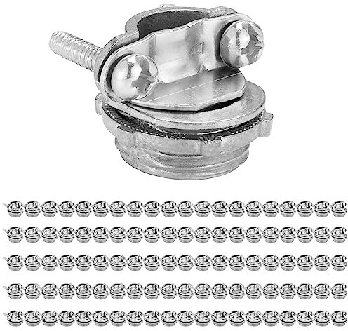 Maxxima 1/2 in. Non-Metallic Twin-Screw Clamp Connector for NM Sheathed Cable Conduit, Zinc Die Cast (100 Pack)
