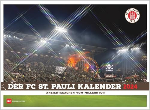 Harenberg Der FC St Pauli Kalender - Kalender 2024 - Delius-Klasing-Verlag - Wandkalender für Fussballfans - 45 cm x 33 cm