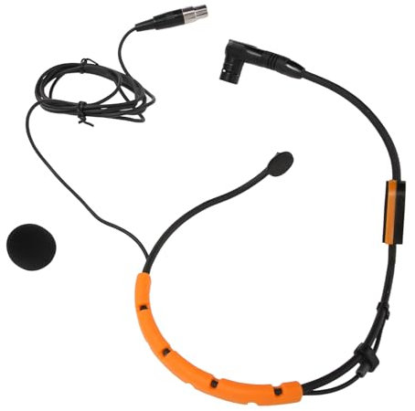 Microfono da Archetto Leggero e Stabile con Riproduzione del Suono Nitida per gli Istruttori di Fitness, Resistente Al Sudore e Alle Intemperie (YELLOW)