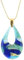 Venetiaurum - Collier avec Pendentif Goutte en Verre de Murano Original et Argent 925 - Bijou Certifié Made In Italy