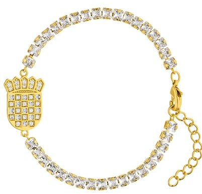 d'origine Kroatien Wappenarmband, Kroatien Zirkonia Armband, Kroatien Kette, Kroatien-Flaggenkette, Kroatien-Schmuck, Kroatien Schmuck für Damen Gold