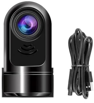 1080P HD 360° Rotating Mini ADAS Dashcam, Mini Vorne Autokamera, Dashcam 1080P HD Autokamera, Dashcam Auto Vorne mit 24 Std. Parkmodus, Loop-Aufnahme und Nachtsicht (NO SD-Karte)