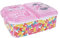 My sweety pop - Caja de merienda para niños, guardería infantil - Escuela - Vacaciones - Comida - 19,5 cm - Idea de regalo - 3 compartimentos - Minnie Mouse - Rosa - Niña