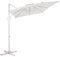 AXI Coco Ampelschirm Rechteckig 200 x 300 cm in Weiß/beige | Sonnenschirm für Garten/Terrasse mit Aluminium Rahmen | Inkl. Kreuzfuß & Schutzhülle | Kippbar & 360° drehbar..