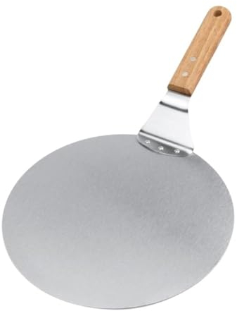 WANGBINGXING Pala per Pizza 1 PCS Baking Pastry Tools Stainless Steel Anti-scalding Pizzas Spatula Oak Handle Cake Shovel Kitchen Accessories Pala per Pizza Forata