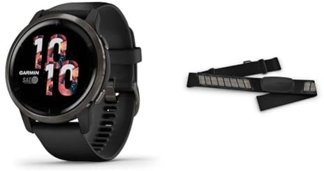 Garmin Venu 2 – GPS-Fitness-Smartwatch mit ultrascharfem 1,3“ AMOLED-Touchdisplay & HRM-DUAL – Brustgurt zur Aufzeichnung von Herzfrequenzwerten, ANT+ & Bluetooth Technologie