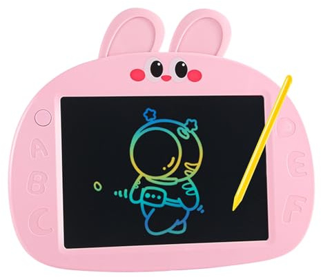 LCD Schreibbrett Notizbuch Kinder - Doodle Brett Kaninchen - Schulmaterial Kindergarten Schreibblock LCD Kinder Grafiktablett Bunte Grafiktablett mit Zeichenstift für