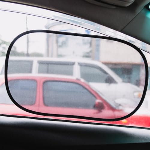 Kinder Fluff Parasol para Ventana De Coche (4 Parasoles Transparentes): El Único Quitasol para Auto Certificado Que Bloquea El 99,95% De Los Rayos UV - para-Sol para El Conductor - Grande