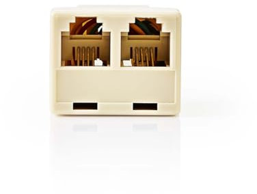 Telefondose Wandmontage - Verbindungstyp: RJ11 - RJ11 Buchse - 2x RJ11 (4/6) Buchse - Verteiler - ABS - Elfenbein - Box