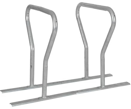 TRUTZHOLM Fahrradanlehnbügel 140x76x92 cm feuerverzinkt Stahl | Fahrradständer für 4 Fahrräder, freistehend, erweiterbar, Reihenparker, Anlehnbügel, Fahrrad Parker, Diebstahlschutz