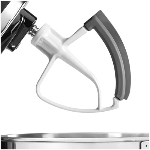 Batteur à Bord Flexible pour KitchenAid – Silicone sur une face, Accessoire pour un Mélange homogène et Sans Effort (4,5 à 5 Litres)