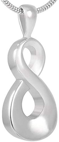 CWLPSL Collier urne funéraire en acier inoxydable - Collier infini - Bijoux pour femme/homme - Pendentif urne - Or rose - Entonnoir, Neckalce Box Funnel